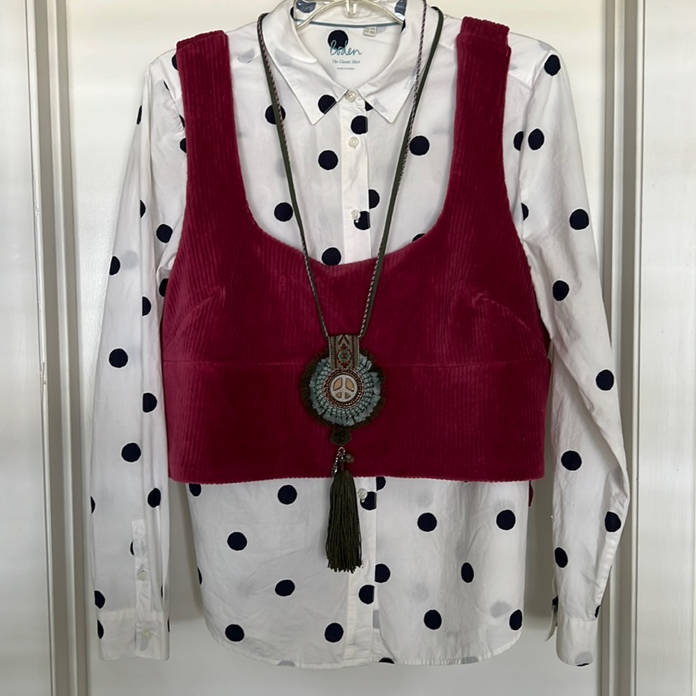Anthropologie /Maeve cropped corduroy vest. NWT